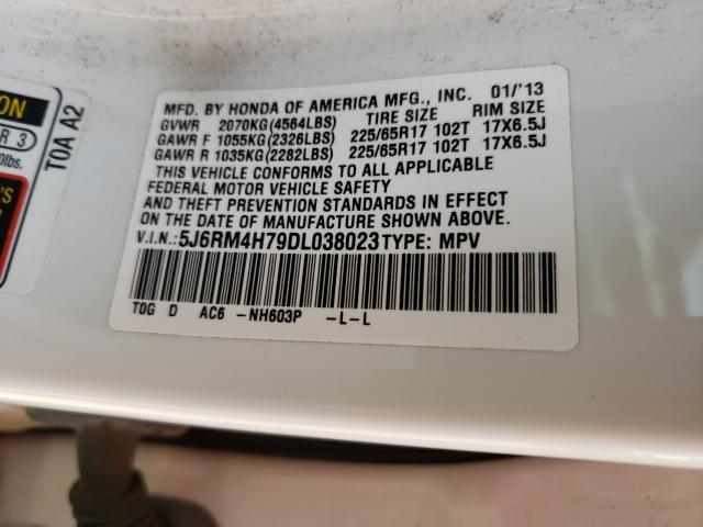 2013 HONDA CR-V EXL 5J6RM4H79DL038023