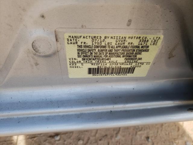 2012 NISSAN VERSA S 3N1CN7AP7CL931401