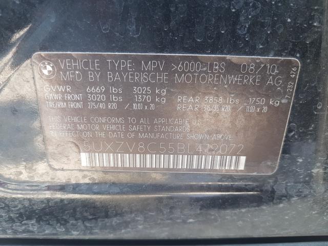 2011 BMW X5 XDRIVE5 5UXZV8C55BL419072
