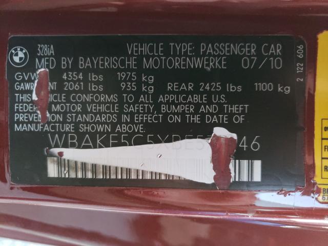 2011 BMW 328 I SULE WBAKE5C5XBE573246