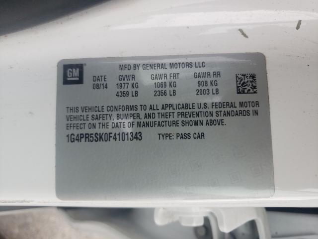 2015 BUICK VERANO CON 1G4PR5SK0F4101343