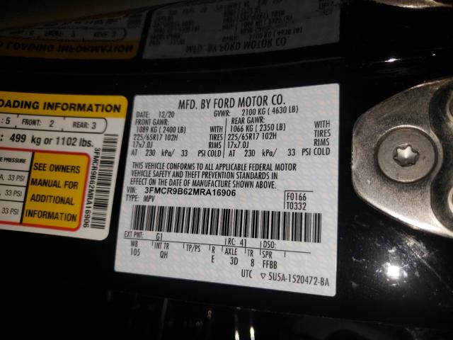2021 FORD BRONCO SPO 3FMCR9B62MRA16906