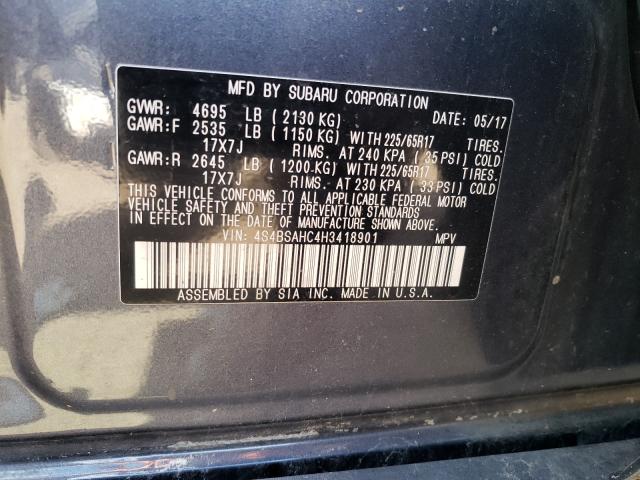 2017 SUBARU OUTBACK 2. 4S4BSAHC4H3418901