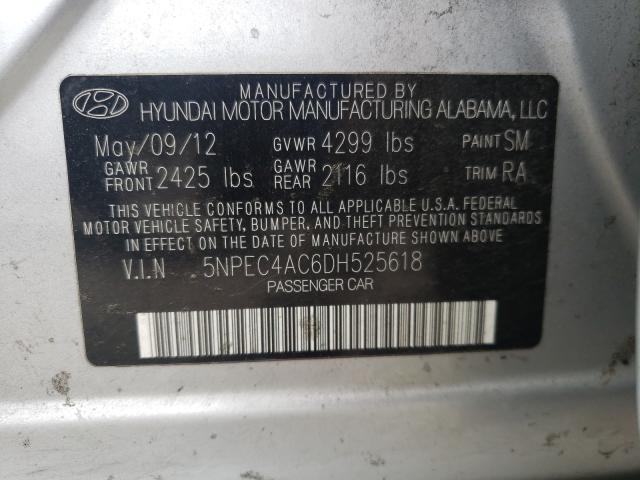 2013 HYUNDAI SONATA SE 5NPEC4AC6DH525618