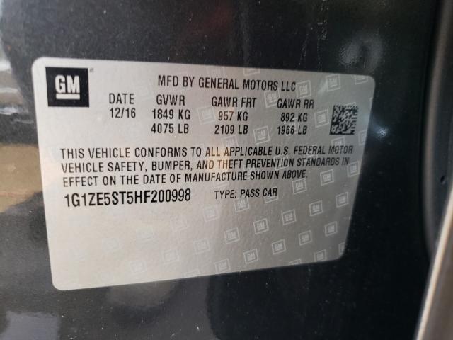 2017 CHEVROLET MALIBU LT 1G1ZE5ST5HF200998