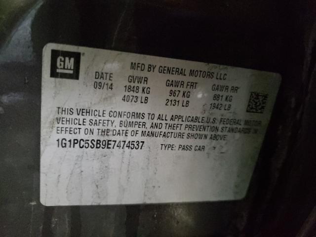 2014 CHEVROLET CRUZE LT 1G1PC5SB9E7474537