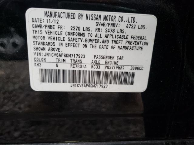 2013 INFINITI G37 BASE JN1CV6AP6DM717923