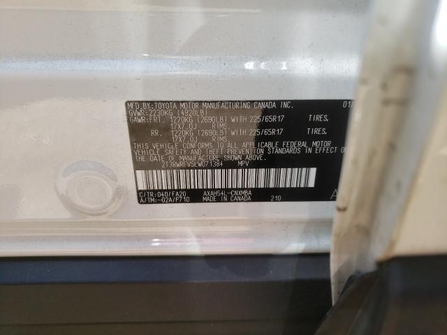 2020 TOYOTA RAV4 XLE 2T3RWRFV5LW071384