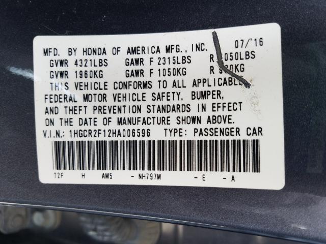 2017 HONDA ACCORD SPO 1HGCR2F12HA006596