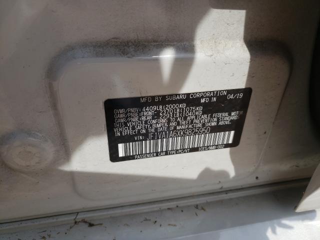 2019 SUBARU WRX JF1VA1A6XK9825950