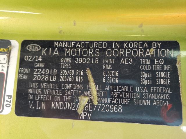 2014 KIA SOUL KNDJN2A28E7720968