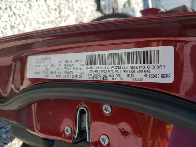 2017 RAM 1500 SLT - 3C6RR7LT6HG512033