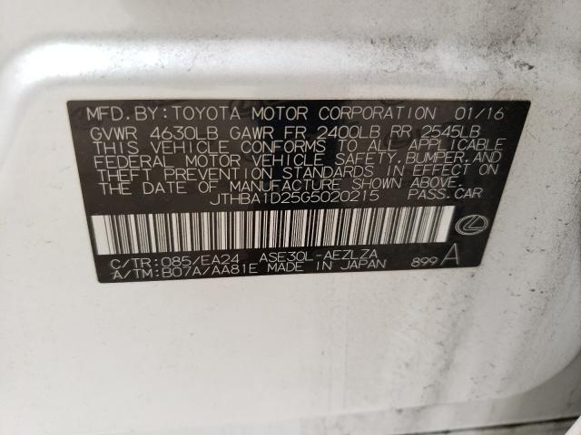 2016 LEXUS IS 200T JTHBA1D25G5020215