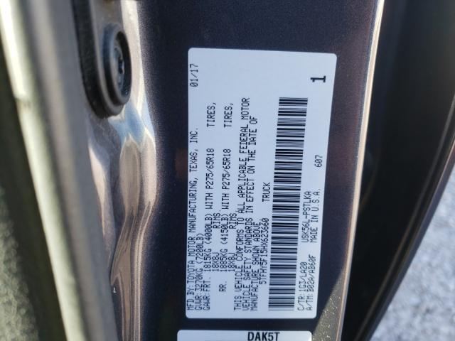 2017 TOYOTA TUNDRA CRE 5TFHY5F15HX623660