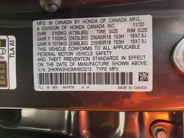 2021 HONDA CR-V EX 2HKRW2H53MH603213