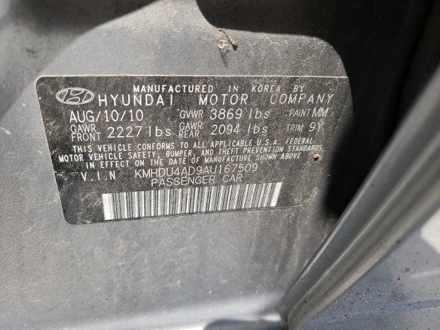 2010 HYUNDAI ELANTRA BL KMHDU4AD9AU167509