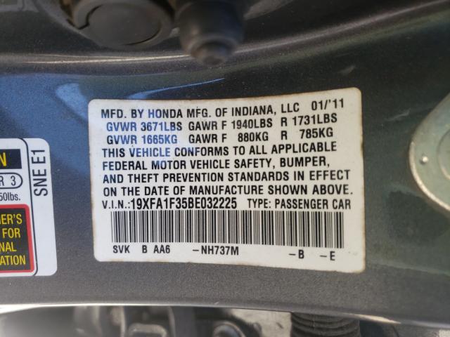 2011 HONDA CIVIC VP 19XFA1F35BE032225