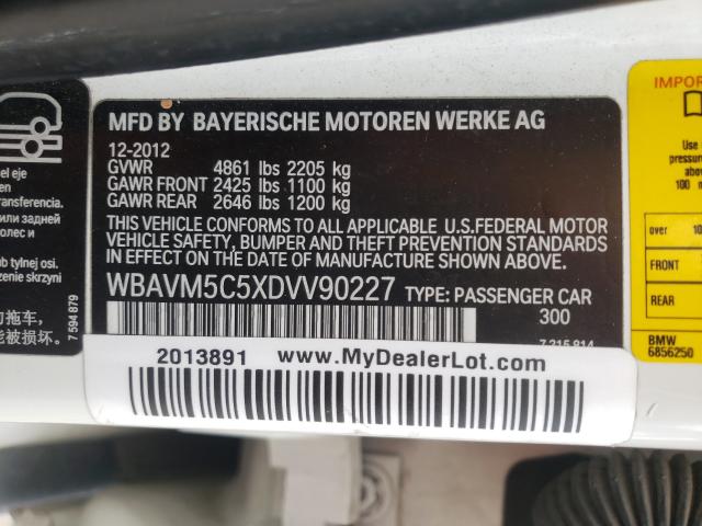 2013 BMW X1 XDRIVE3 WBAVM5C5XDVV90227