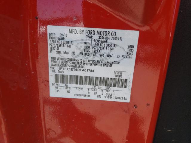 2013 FORD F150 SUPER 1FTFX1ET6DFA01784