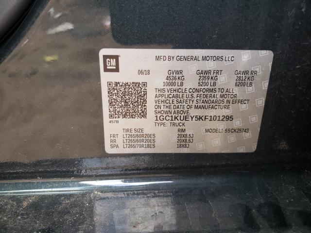 2019 CHEVROLET SILVERADO 1GC1KUEY5KF101295