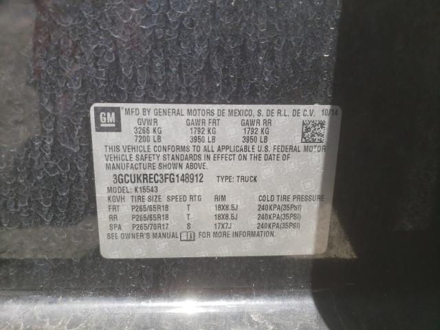 2015 CHEVROLET SILVERADO 3GCUKREC3FG148912