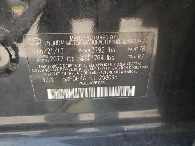2013 HYUNDAI ELANTRA GL 5NPDH4AE5DH298095
