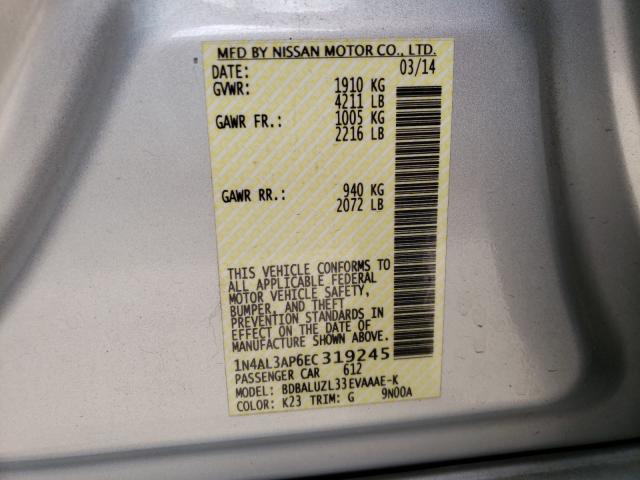2014 NISSAN ALTIMA 2.5 1N4AL3AP6EC319245
