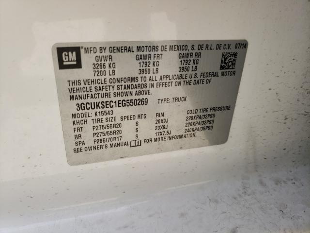 2014 CHEVROLET SILVERADO 3GCUKSEC1EG550269