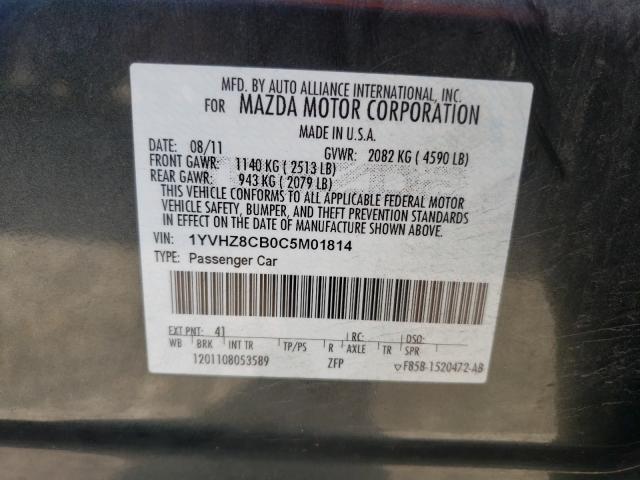 2012 MAZDA 6 S 1YVHZ8CB0C5M01814