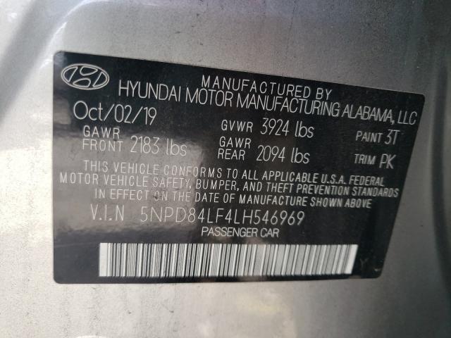 2020 HYUNDAI ELANTRA SE 5NPD84LF4LH546969