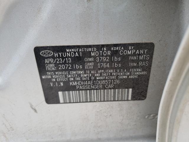 2013 HYUNDAI ELANTRA GL KMHDH4AE1DU857126