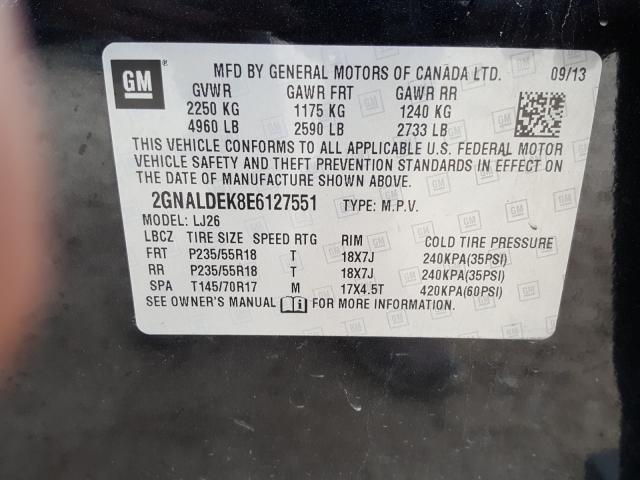 2014 CHEVROLET EQUINOX LT 2GNALDEK8E6127551