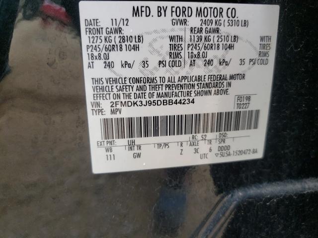 2013 FORD EDGE SEL 2FMDK3J95DBB44234