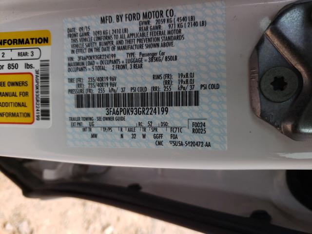 2016 FORD FUSION TIT 3FA6P0K93GR224199