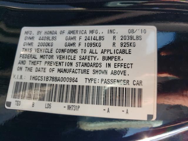 2011 HONDA ACCORD EX 1HGCS1B78BA000964