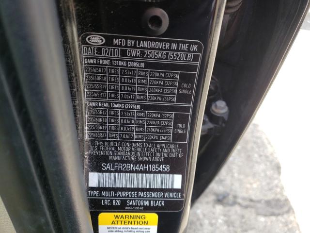 2010 LAND ROVER LR2 HSE SALFR2BN4AH185458