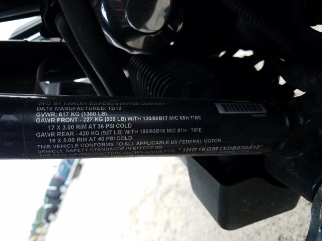 2013 HARLEY-DAVIDSON FLTRU ROAD 1HD1KGM1XDB636413