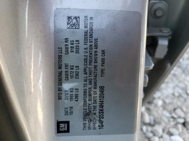 2017 BUICK VERANO 1G4PS5SK4H4120498