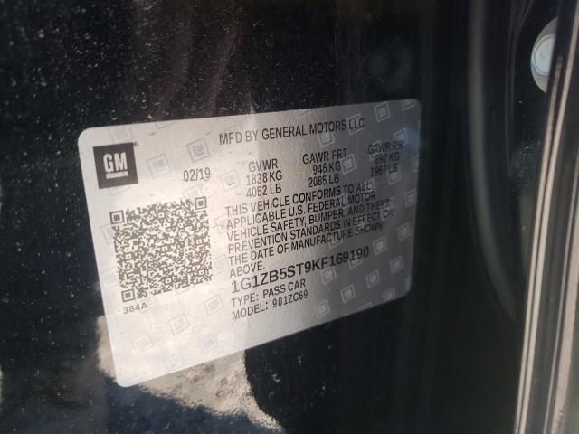 2019 CHEVROLET MALIBU LS - 1G1ZB5ST9KF169190