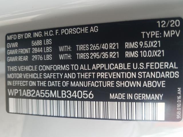 2021 PORSCHE MACAN S WP1AB2A55MLB34056