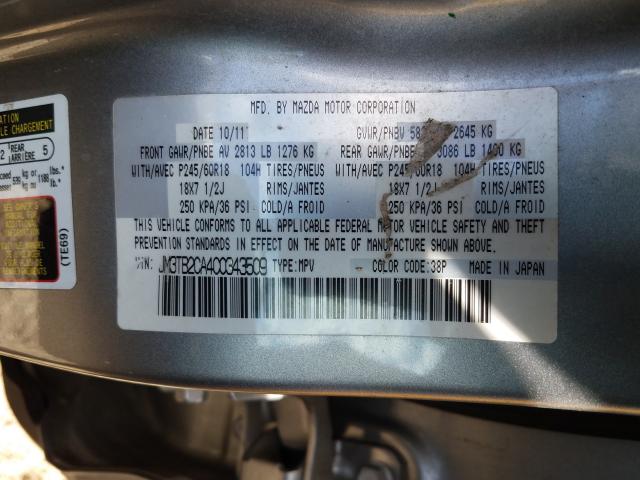 2012 MAZDA CX-9 JM3TB2CA4C0343509