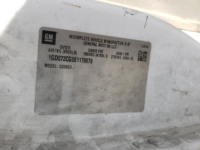 2014 GMC SAVANA CUT 1GD072CG0E1178679