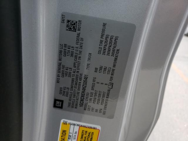 2017 CHEVROLET SILVERADO 1GCNCNEH4HZ326481