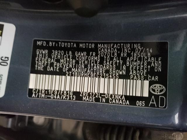 2014 TOYOTA COROLLA L 2T1BURHE9EC215455