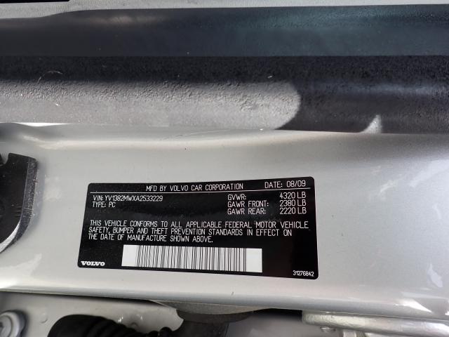 2010 VOLVO V50 2.4I YV1382MWXA2533229