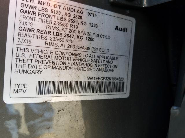 2019 AUDI Q3 PREMIUM WA1EECF32K1084520