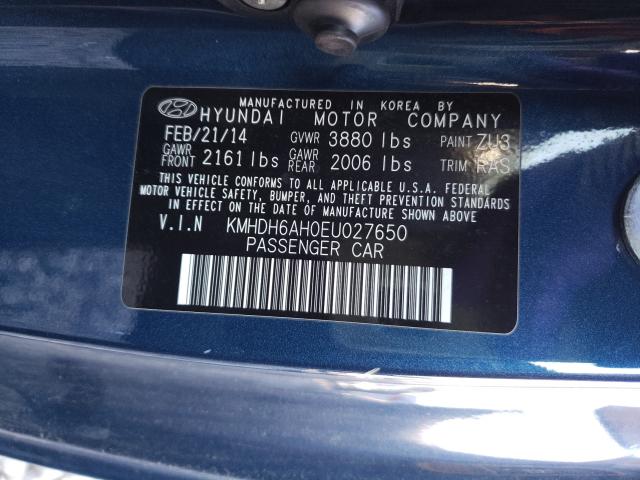 2014 HYUNDAI ELANTRA CO KMHDH6AH0EU027650