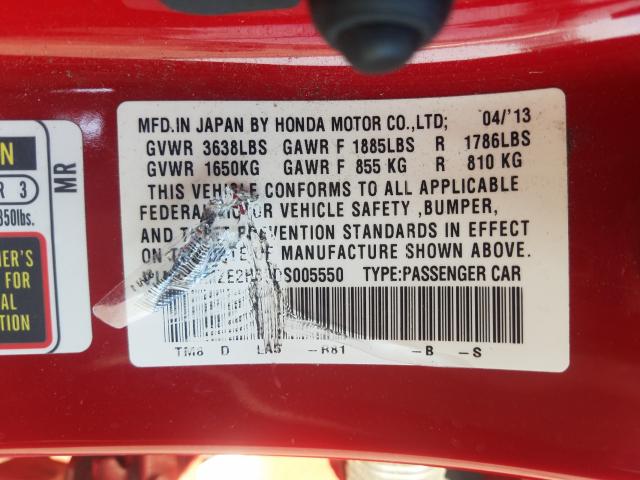 2013 HONDA INSIGHT JHMZE2H39DS005550