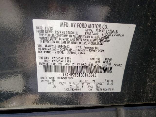 2014 FORD TAURUS SEL 1FAHP2E81EG145643