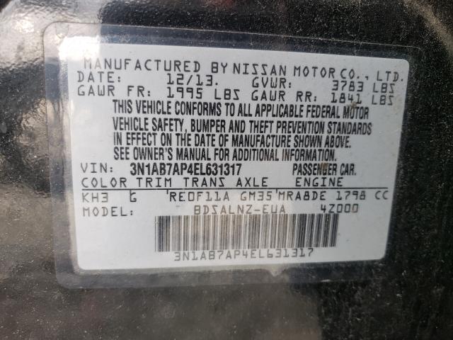 2014 NISSAN SENTRA S 3N1AB7AP4EL631317